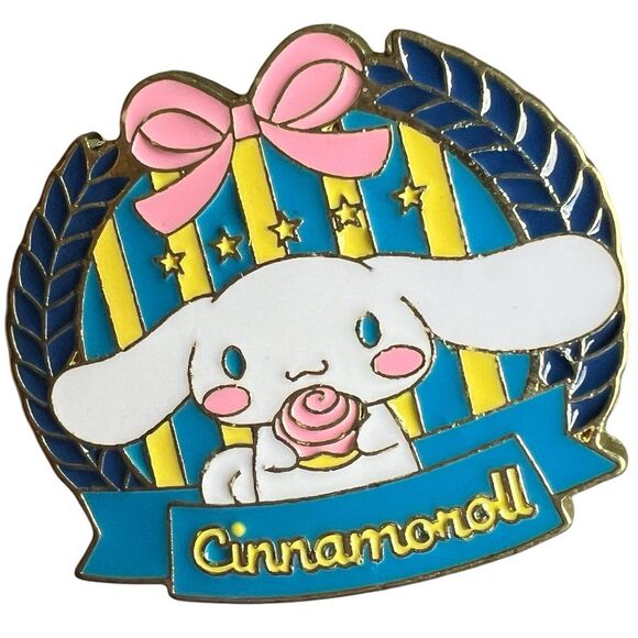 Cinnamoroll Academia Pink Bow Large Enamel Pin - Picture 5 of 7